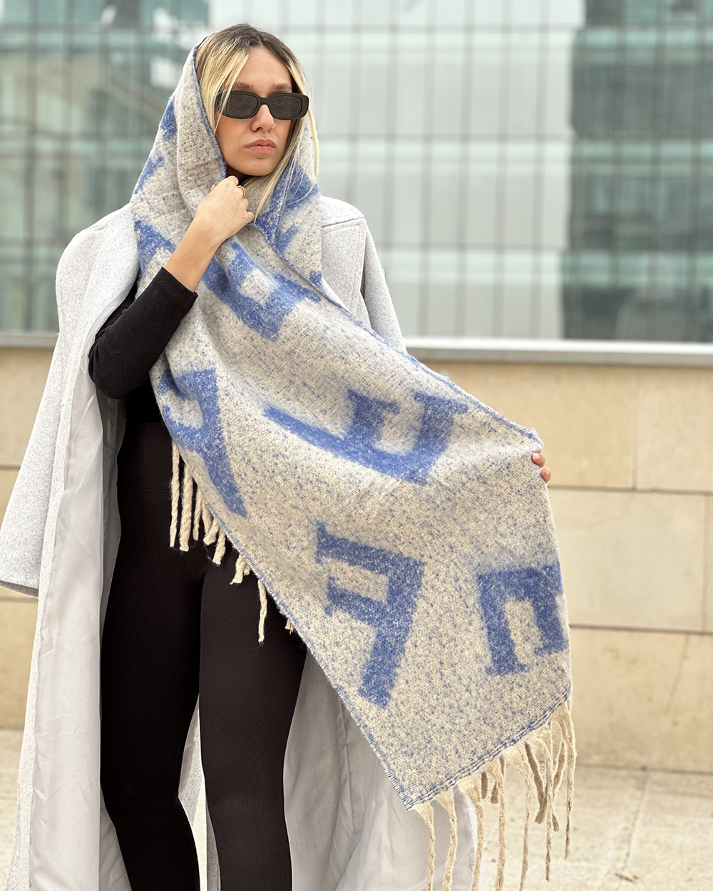 شال-پشمی-طرح-دار